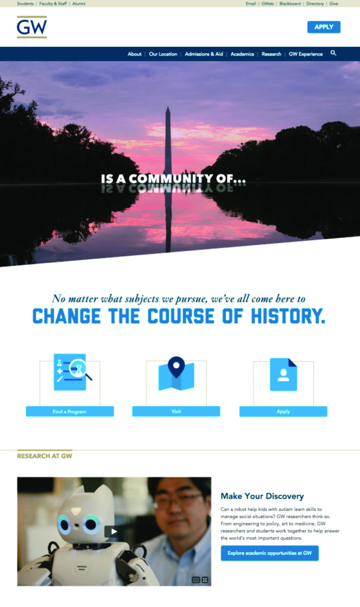 GWU web design