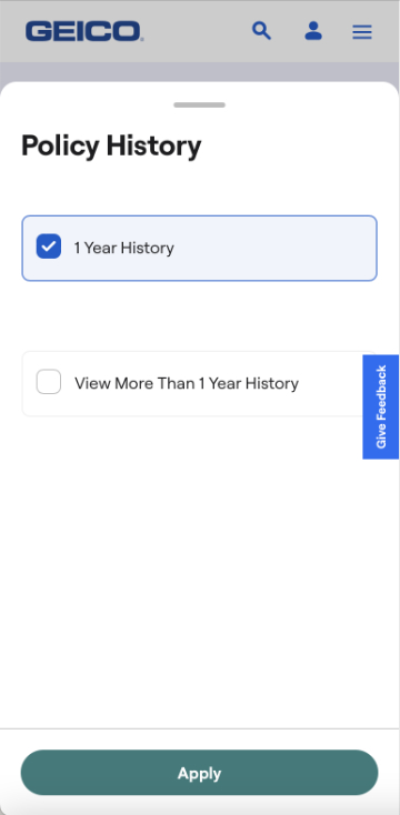 GEICO policy history